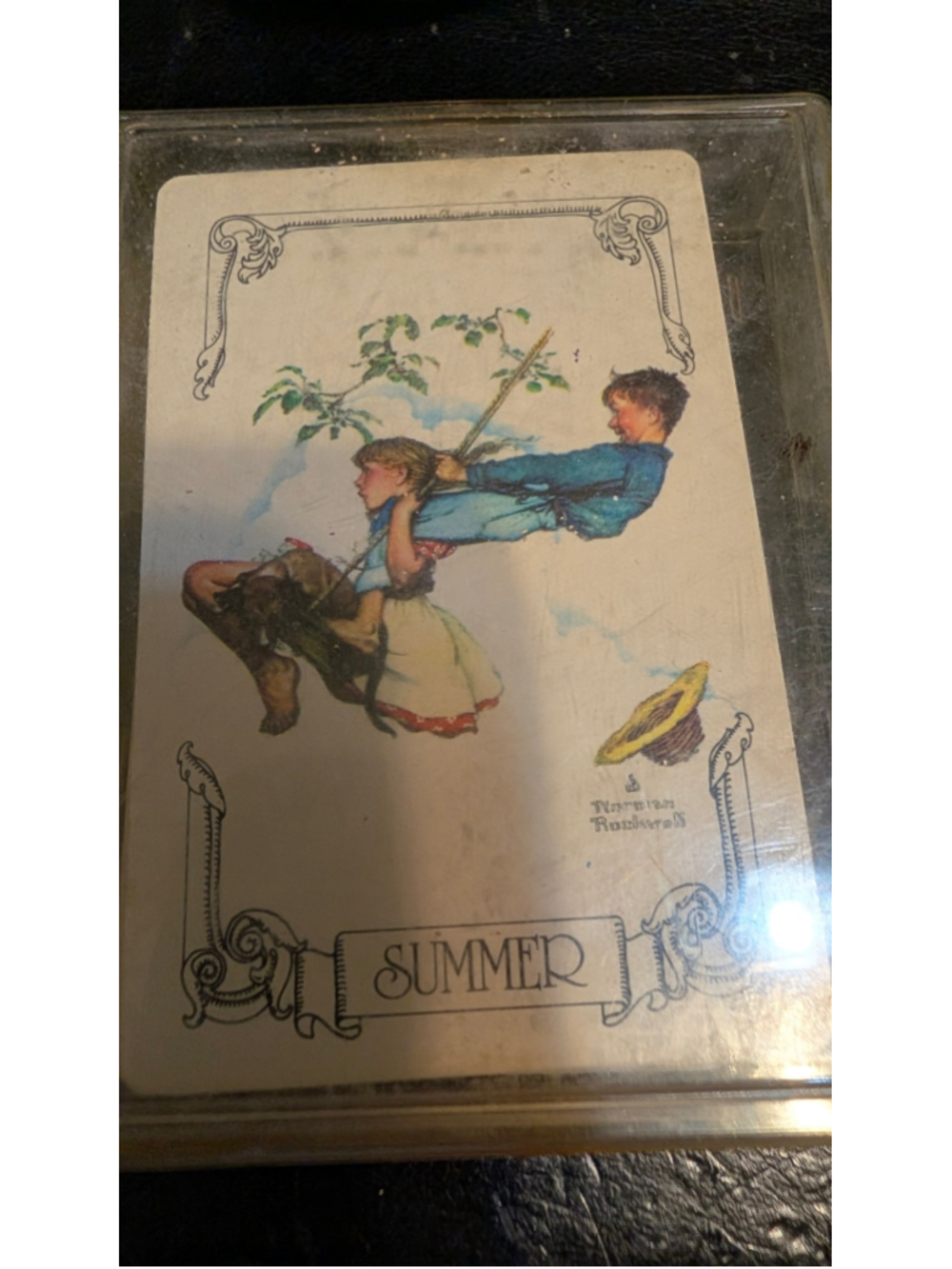 Norman Rockwell Summer Playing Cards Deck One Size Beige Red